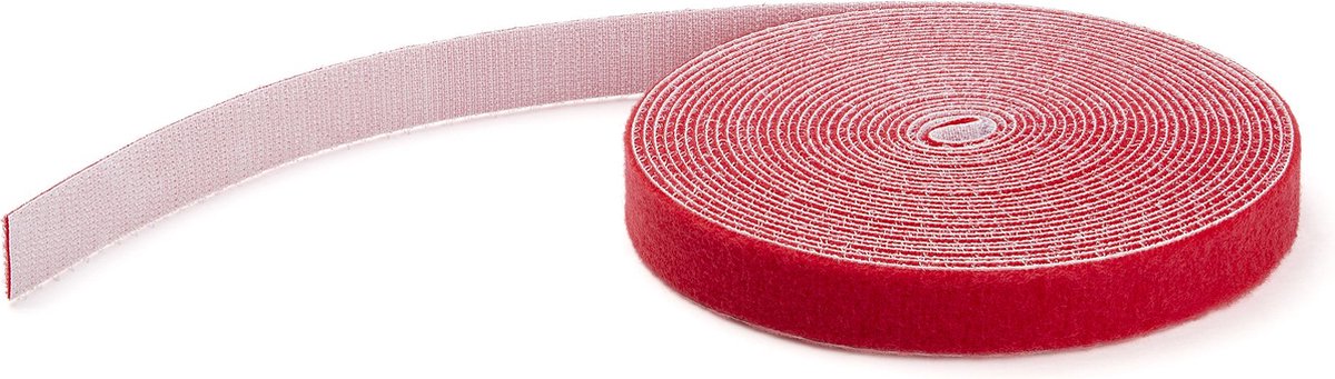 StarTech.com Hook and Loop Tape - 100 ft. - Reusable Adjustable Cable Ties - Red (HKLP100RD)
