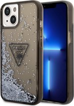 Guess Liquid Glitter Triangle Back Case voor Apple iPhone 14 (6.1") - Zwart/Blauw