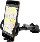 Auto Smartphone standaard 55 tot 95mm Zuignap standaard 270° Draaibaar - Zwart