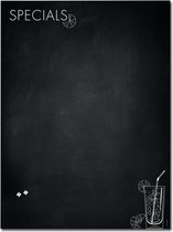 Sigel glasmagneetbord - Artverum - 90x120cm - zwart Happy Hour - SI-GL276