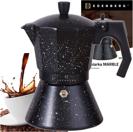 Edënbërg Percolateur - Cafetière 12 Tasses Espresso - 500 ML - Revêtement  en Marbre | bol