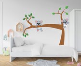 Koala's muursticker | Kinderkamer | 140 x 120,69 cm | Kleur