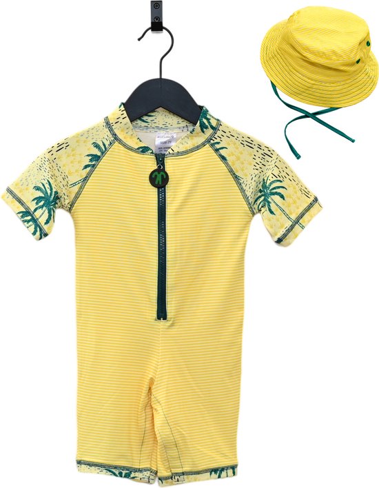Ducksday - ensemble promo maillot de bain avec bonnet d'été assorti - pour enfant - résistant aux UV UPF50+ - Cala - taille 3 ans