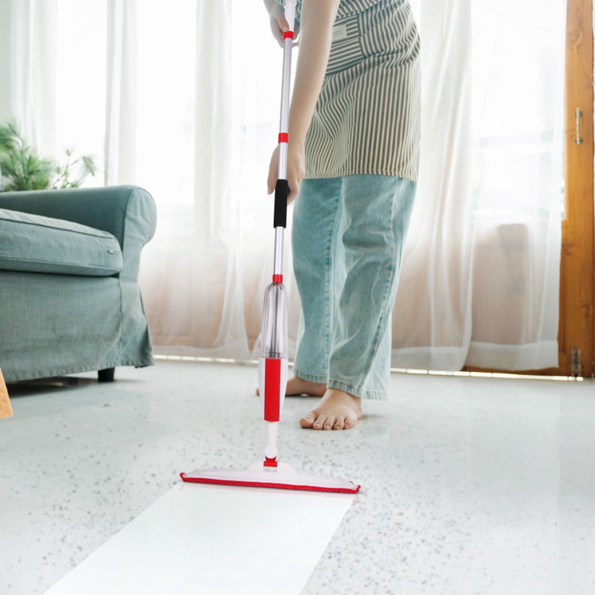 Vannons - Dweil - 2 in 1 Mop - Dweilsysteem - Dweil Met Spray functie - Dweilset - Dweilen zonder Emmer - Vloerreiniger thumbnail 4