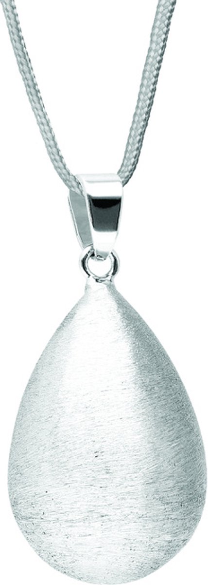 Bola Zwangerschapshanger Incl. Koord - Druppel Geborsteld - Zilver