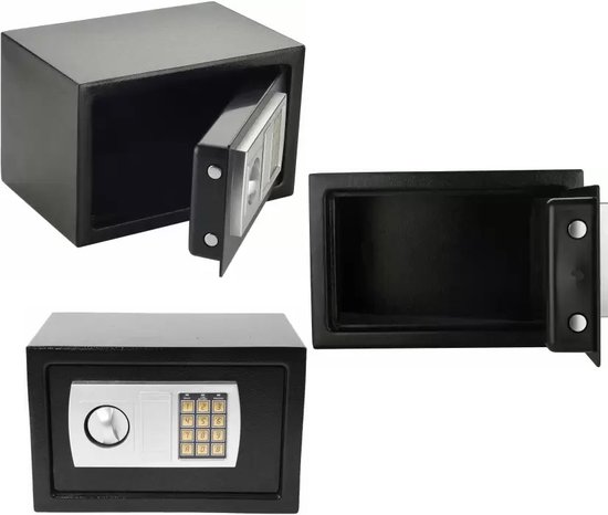 Elektronische Kluis Met Cijferslot - Safe Box - Safe Locker - Kluisje - Zwart