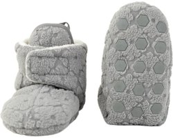 Lodger fleece slofjes voor baby's - grijs