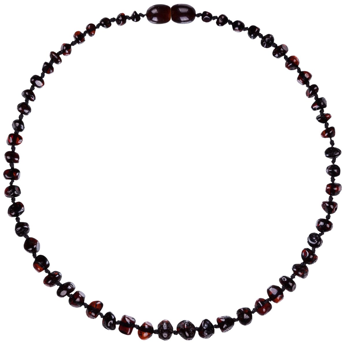 Wild Sun Barnsteen Ketting Baby / Peuter - Amber Ketting - Baltische Barnsteen – Pijnstillend bij Doorkomende Tanden - 32 cm – Cherry
