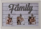 OOTB - Joli cadre photo Trendy 'Family' avec système de serrage pour jusqu'à 3 photos