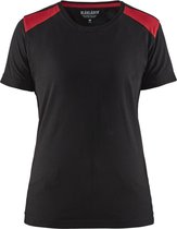 Blaklader Dames T-shirt 3479-1042 - Zwart/Rood - L