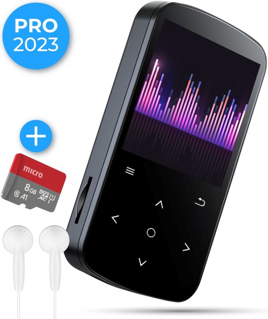 Nuvance - MP3 Speler met Touchscreen en Bluetooth - Incl. Oordopjes en 8GB  SD Kaart -... | bol.com
