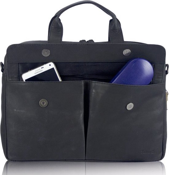 Seyfocnia Heren Laptop Tas, Leren Messenger Tas Waterbestendige Zakelijke Reis Aktetas, Werk Computer Tas Mannen Tas Echtgenoot Cadeaus, Bruin, 15.6 inch, Boodschapper
