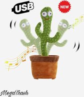 Talking Cactus 32CM - Dansende en Pratende  Interactieve Knuffel - bekend van TikTok - Dancing cactus - zingen - voice opname - Kinderen/Baby - Pluche Speelgoed