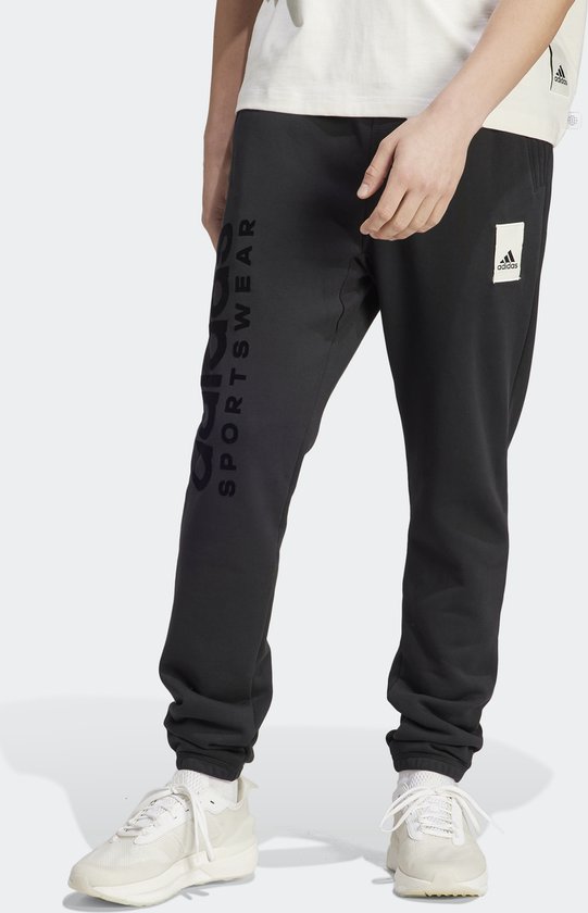 adidas Sportswear Lounge Fleece Broek - Heren - Zwart- M