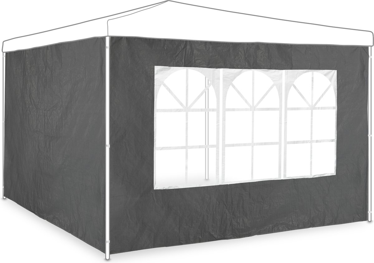 Relaxdays partytent zijwand, set van 2, met raam, 2 x 3 m, los zeil voor feesttent, waterdicht, lichtblauw Relaxdays partytent zijwand, set van 2, met raam, 2 x 3 m, los zeil voor feesttent, waterdicht, lichtblauw