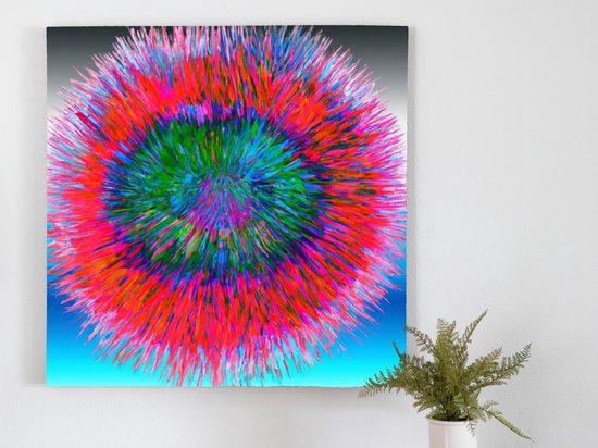 Prikkelbaar kleur syndroom | Prikkelbaar kleur syndroom | Kunst - 80x80 centimeter op Dibond | Foto op Dibond - wanddecoratie schilderij
