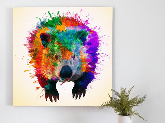 Woeful Wombat kunst - 30x30 centimeter op Canvas | Foto op Canvas - wanddecoratie