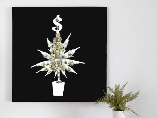 A dollar might kunst - 40x40 centimeter op Dibond | Foto op Dibond - wanddecoratie