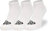 New Era Sneaker Socks White - 43/46 - 3 Paar - Sokken Wit Unisex - Sportsokken Wit - Enkelsokken - Sokken Heren 43 46