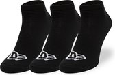 New Era Flag Sneaker Socks Black - 43/46 - 3 Paar - Sokken Zwart Unisex - Sportsokken Zwart - Enkelsokken - Sokken Heren 43 46