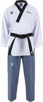 JCalicu poomsae dan taekwondopak voor dames | WT | wit-blauw (Maat: 210)