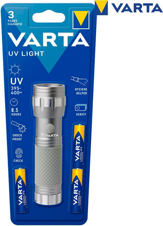 Varta UV Light Lampe de poche à piles UV LED 68 g | bol