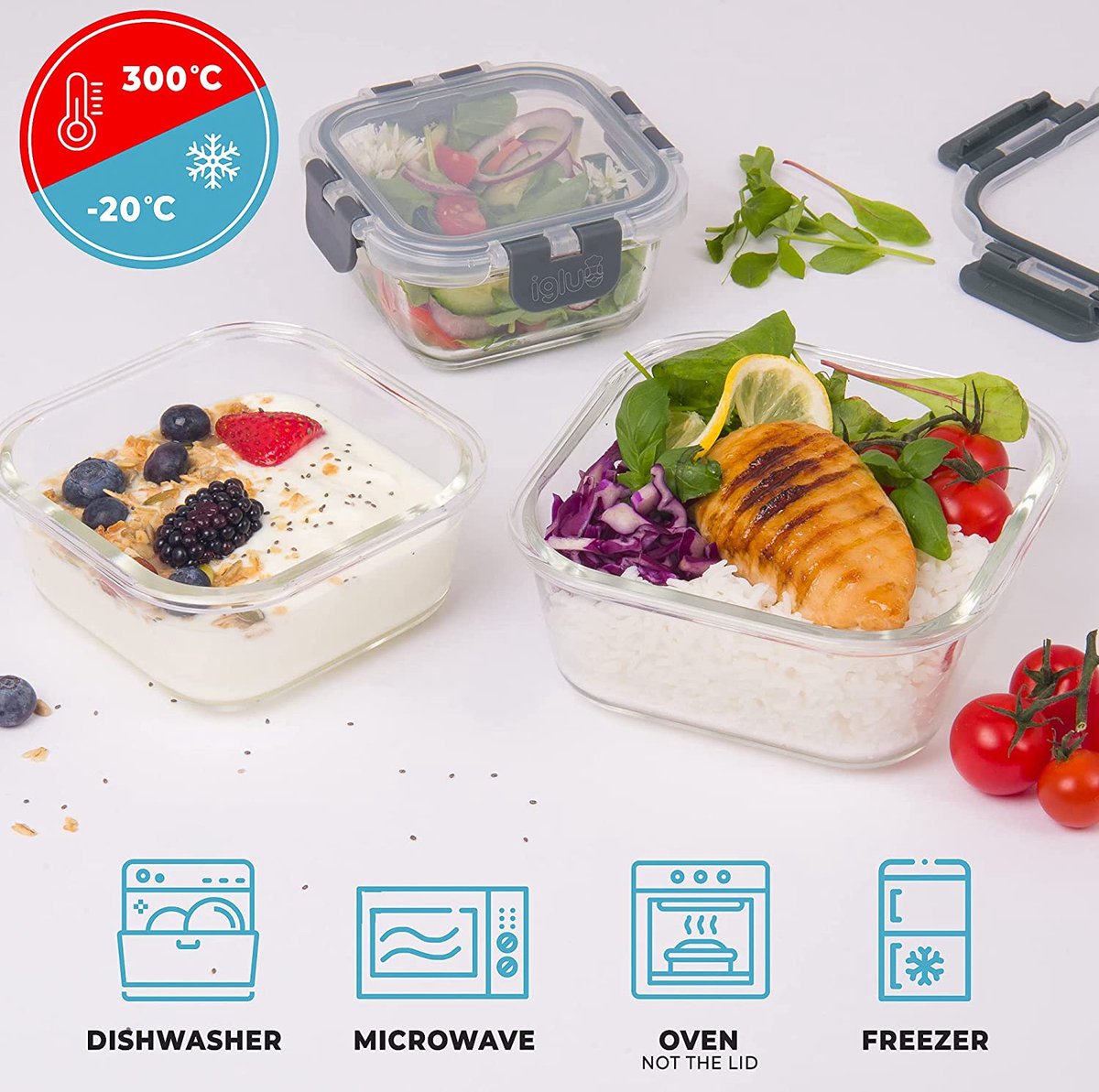 Lot de 4 Boîte Hermétiques Alimentaires avec Couvercle Boîtes de  Conservation Hermétiques en Plastique sans BPA Tupperware Empilables, Passe  au Congélateur, Micro-ondes et Lave-vaisselle : : Cuisine et Maison