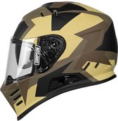Simpson Helmet Venom Comanche Green Brown XL - Maat XL - Helm