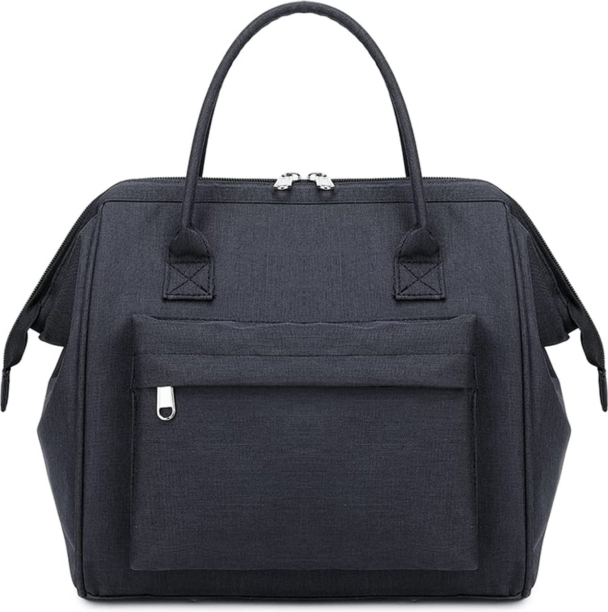 15 liter koeltas, lunchtas voor dames en heren, waterdichte koeltas, groot, herbruikbare lunchzak, broodtas voor het werk, school, reizen en picknick, zwart