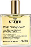 Nuxe Huile Prodigieuse multi-purpose dry oil in een glazen fles met gouden dop. 50 ml.