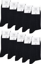 Jacob & Roy's 9 paires de Chaussettes noires - Homme - Taille 47-49 - Sans couture