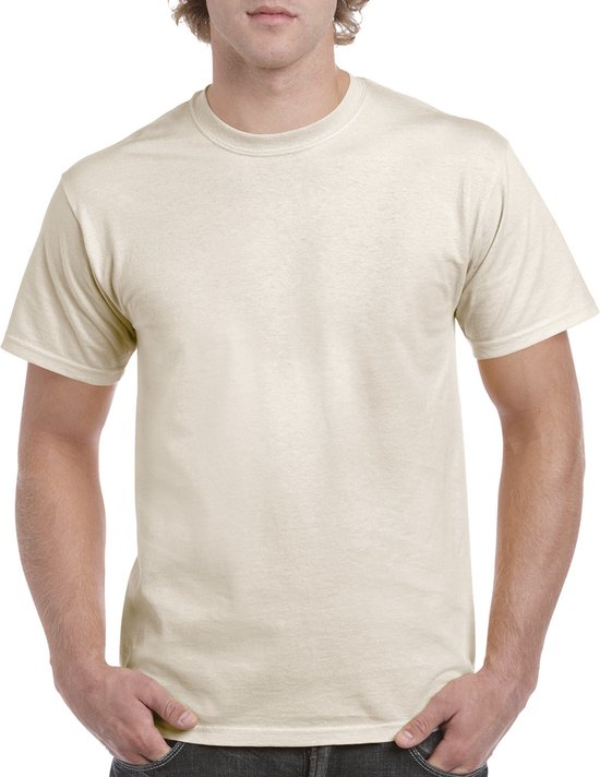 T-shirt met ronde hals 'Heavy Cotton' merk Gildan Naturel - M