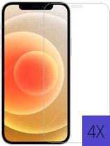 Screenprotector Iphone 12 mini – Tempered Glass - Beschermglas - 4 stuks