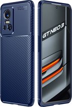 Mobigear Hoesje geschikt voor Realme GT Neo 3 Telefoonhoesje Flexibel TPU | Mobigear Racing Backcover | GT Neo 3 Case | Back Cover - Blauw
