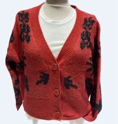 Only Marsha L/s Glitter Cardigan ROOD L