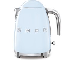 SMEG KLF03PBEU Waterkoker - 1,7 Liter - 2400W - RVS Kalkfilter - 360° Draaivoet - Soft Opening - Automatische Uitschakeling - '50s Style - Pastelblauw