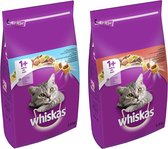 Nourriture pour chat Whiskas paquet hebdomadaire thon et boeuf - nourriture sèche - 7600g