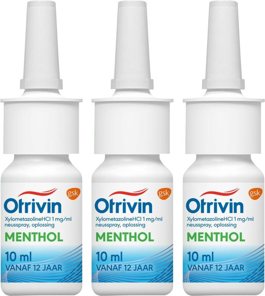 Otrivin Menthol Neusspray Xylometazoline 1 mg/ml 3 x 10 ml