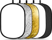 Neewer® - 5-in-1 - Ovaal 120cm x 180cm - professioneel opvouwbaar - multi disc lichtreflector - Geschikt voor Doorschijnend - Zilver - Zwart - Goud - wit - Diffusers Filters & Reflectoren - Reflectoren