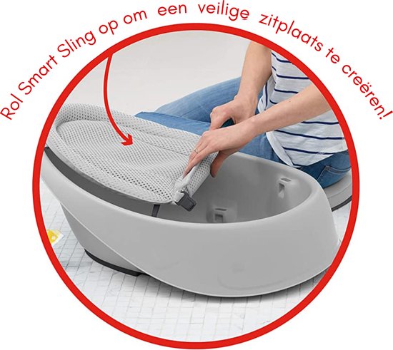 Baby Badkuip - Baby - Badkuip - Badzitje - Verzorging - Hygiene - Veiligheid - 3 Standen - antislip - Badkamer voor Baby's - Grijs van Luvion — afbeelding 2