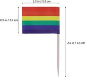 Akyol - Pride cocktailprikkers - LGBT - de echte pride aanhangers - pride - lgbt - pride – verjaardag - 10 STUKS – feestje – cadeau - cocktailprikkers – love- gay - lesbian - steun de community - regenboog prikkers