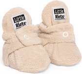 Little Riots - Chaussons de bébé - Fleece Original - Beige Doux - 3-6 Mois (10cm) - Pointure 16-17