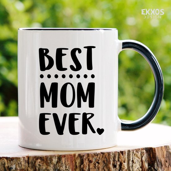 Foto: Best mom ever mok moederdag cadeau moederdag cadeau voor moeder moederdag cadeautje verjaardag cadeau vrouw mokken en bekers cadeau voor vrouw valentijndag koffiemok