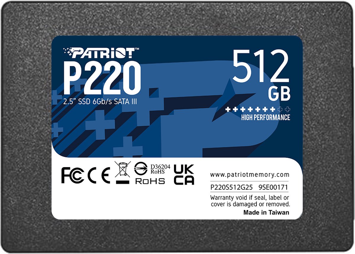 Patriot Memory P220 512GB, 512 GB, 2.5"