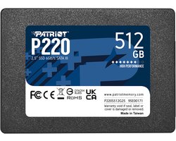 Patriot P220 - Interne SSD - 512GB - 2.5 inch - SATA III - 550MB/s