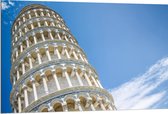 Dibond - Toren van Pisa vanaf onder - Italië - 120x80 cm Foto op Aluminium (Met Ophangsysteem)