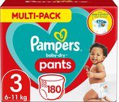 Pampers Baby-Dry Pants T3 180 Couches-Culottes Faciles À Enfiler Pack 1 Mois