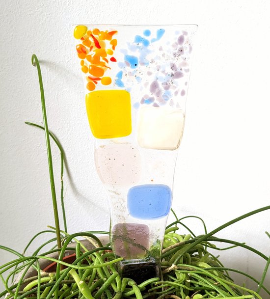 Mapart-handgemaakte-plantensteker-abstractoranjelinks-glas-fusing
