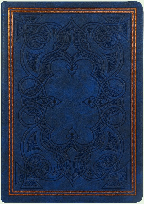 Victoria's Journals - Notitieboek A5 - Old Book Journal - Vintage - Premium Vegan Leer Hardcover - 320 Pagina's Premium Papier (Blauw)