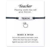 Akyol - Armband teachers - Armband - Gift - Cadeau - cadeau voor juf - afscheidscadeau leraar - kerst cadeau voor lerares - juffendag cadeau